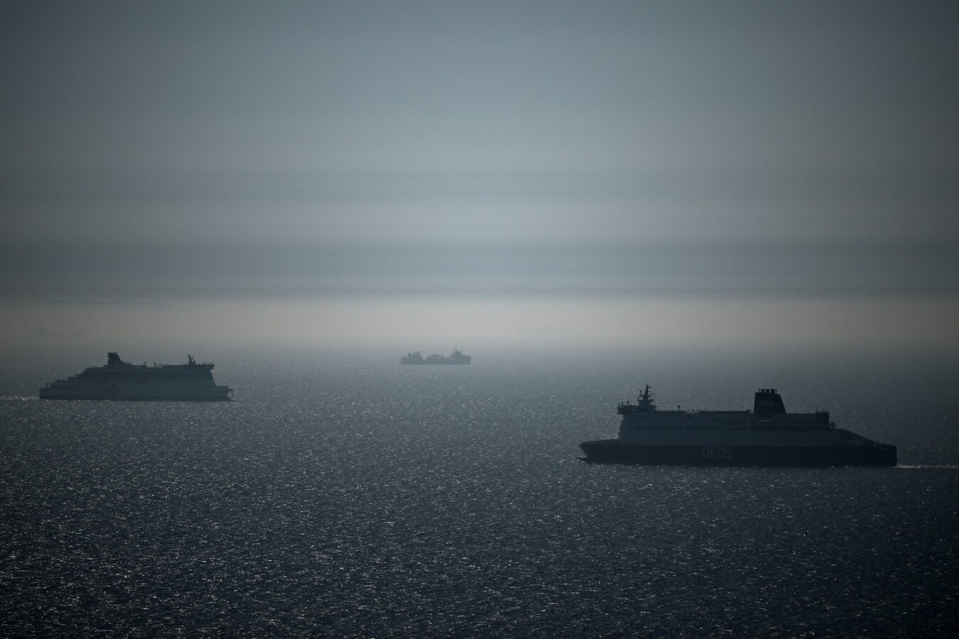 Passenger ferry on the English Channel near Dover, Kent, southeastern England. Photo: AFP