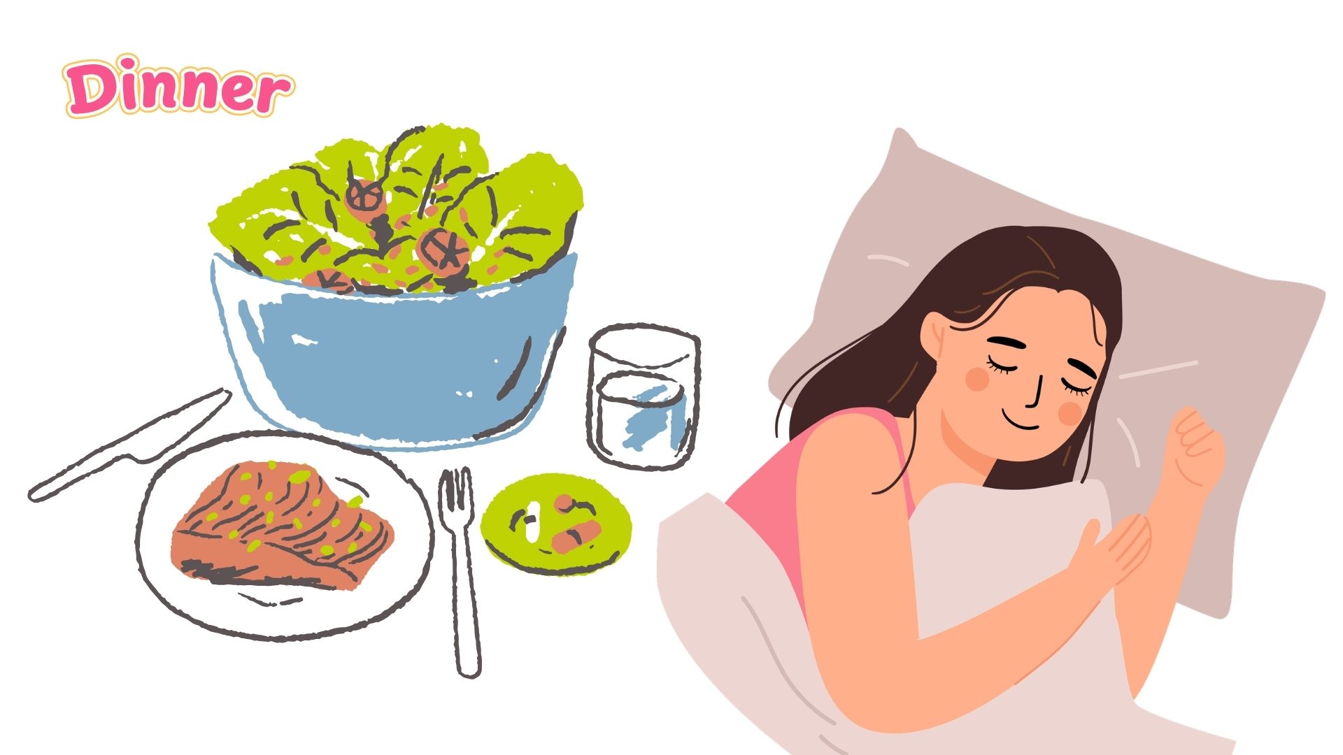 Eating dinner about 3 hours before bedtime helps you sleep better and improve brain health. Graphics: Thanh Thanh