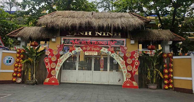 Vinh Ninh Primary School - where the incident of the teacher beating the student occurred. Photo: Phuc Dat