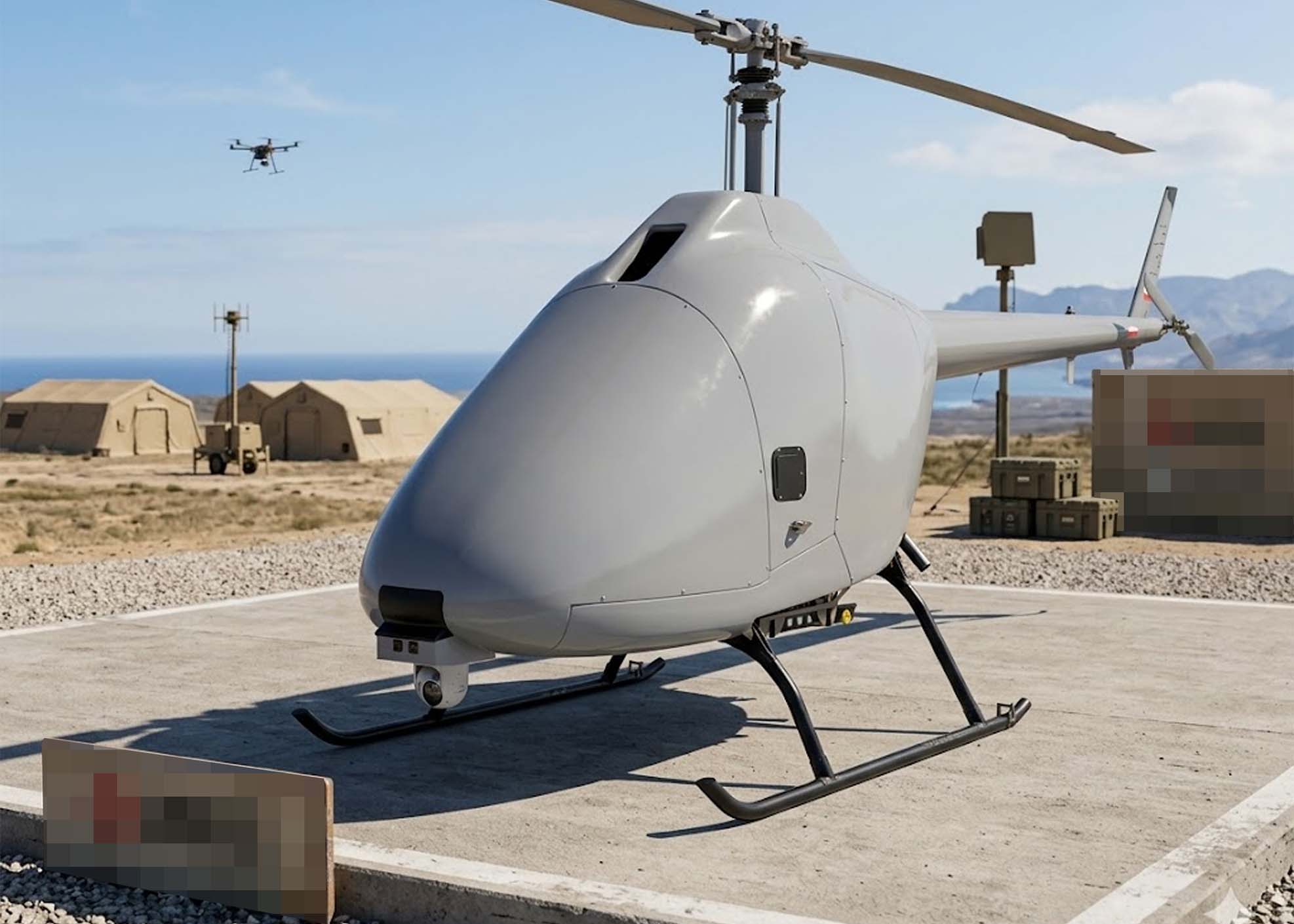 Image seen from the side of the KURIER self-propelled helicopter. Graphics: Cat Tien