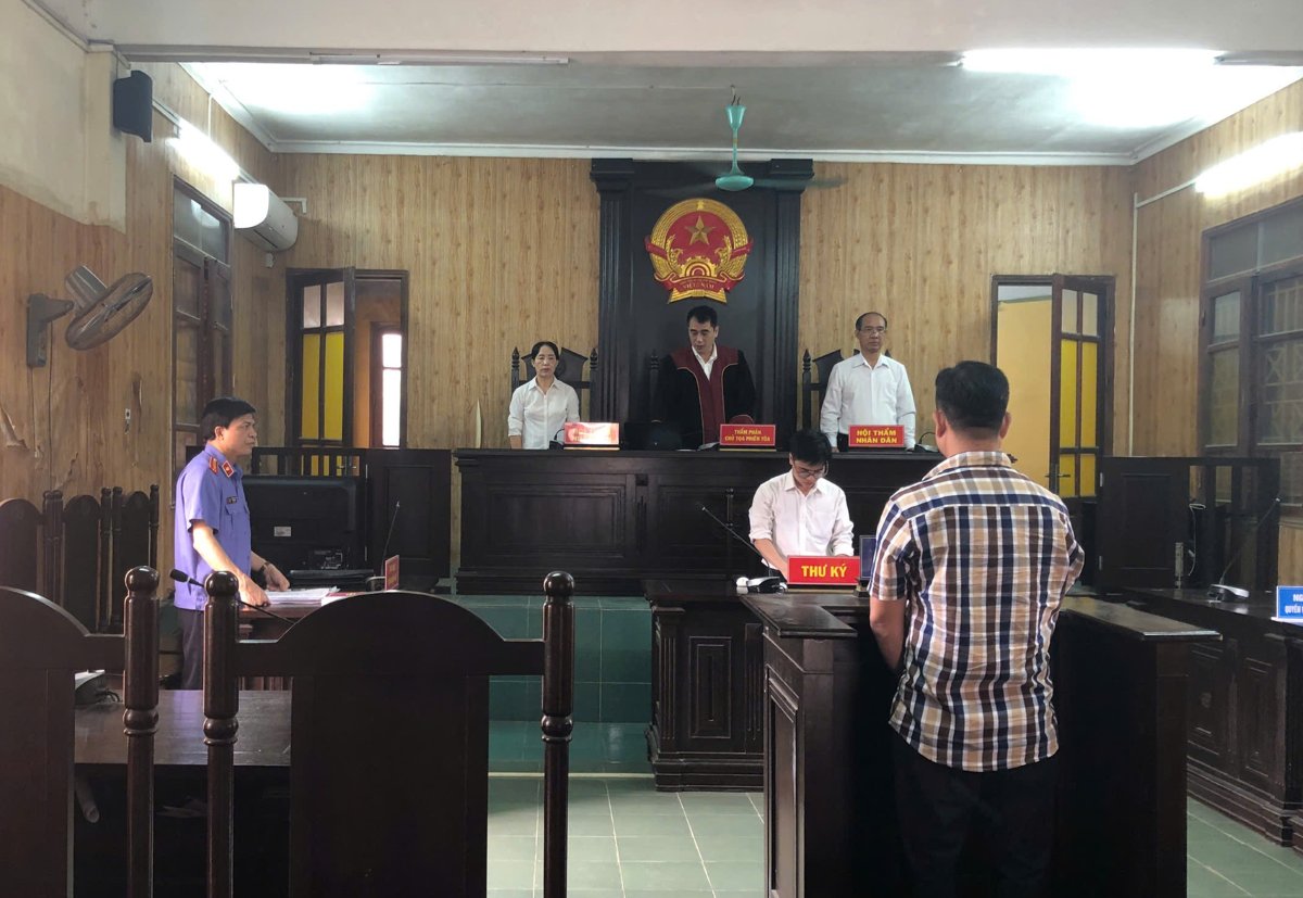 Toàn cảnh phiên tòa xét xử tài xế xe tải. Ảnh: Viện Kiểm sát nhân dân Hải Phòng