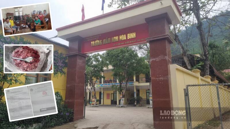 Parents are worried when food at Hoa Binh Kindergarten is abnormal. Photo: Viet Bac