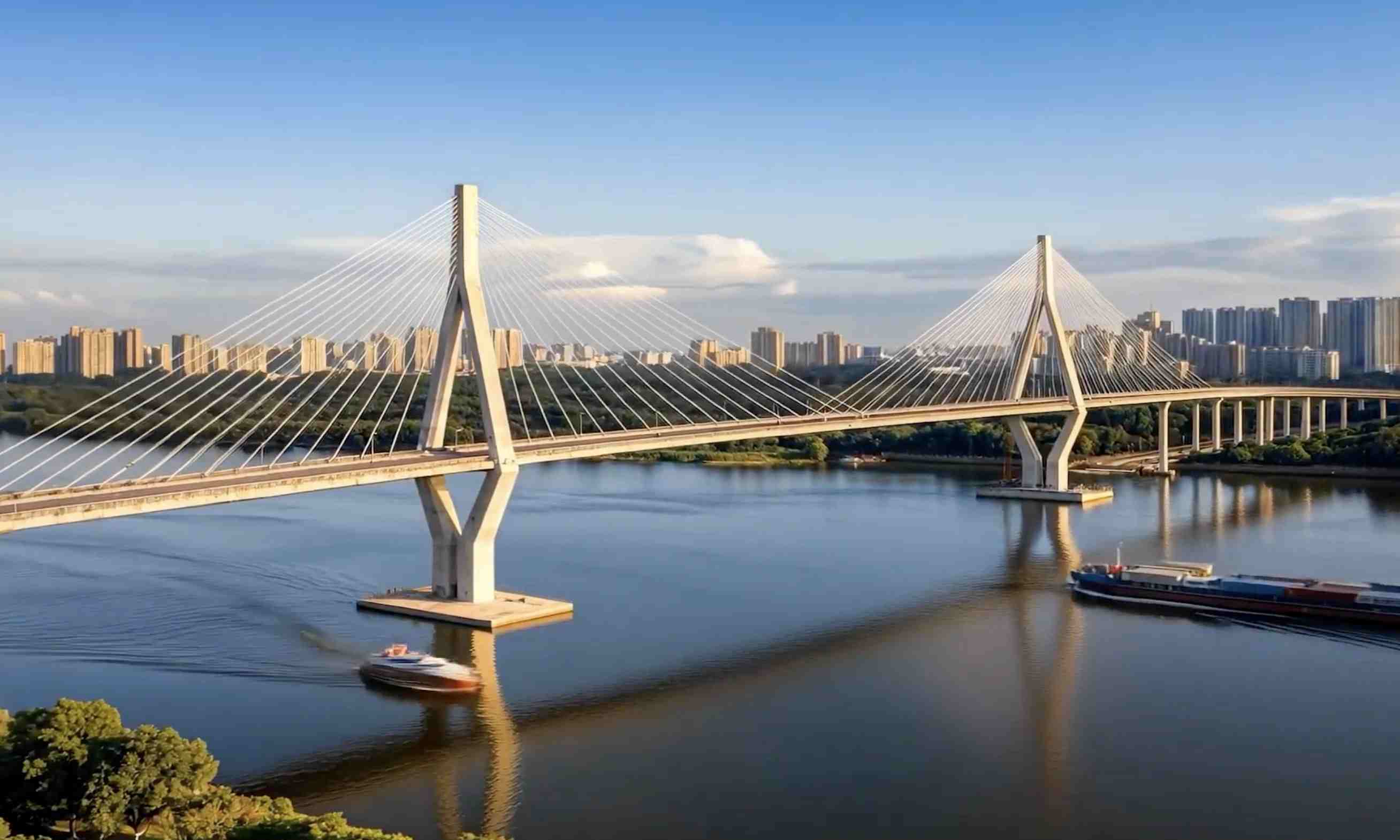 Phu My 2 bridge connecting the South of Ho Chi Minh City and Nhon Trach, Dong Nai province was started in January 2026. Photo: Ho Chi Minh City Department of Construction