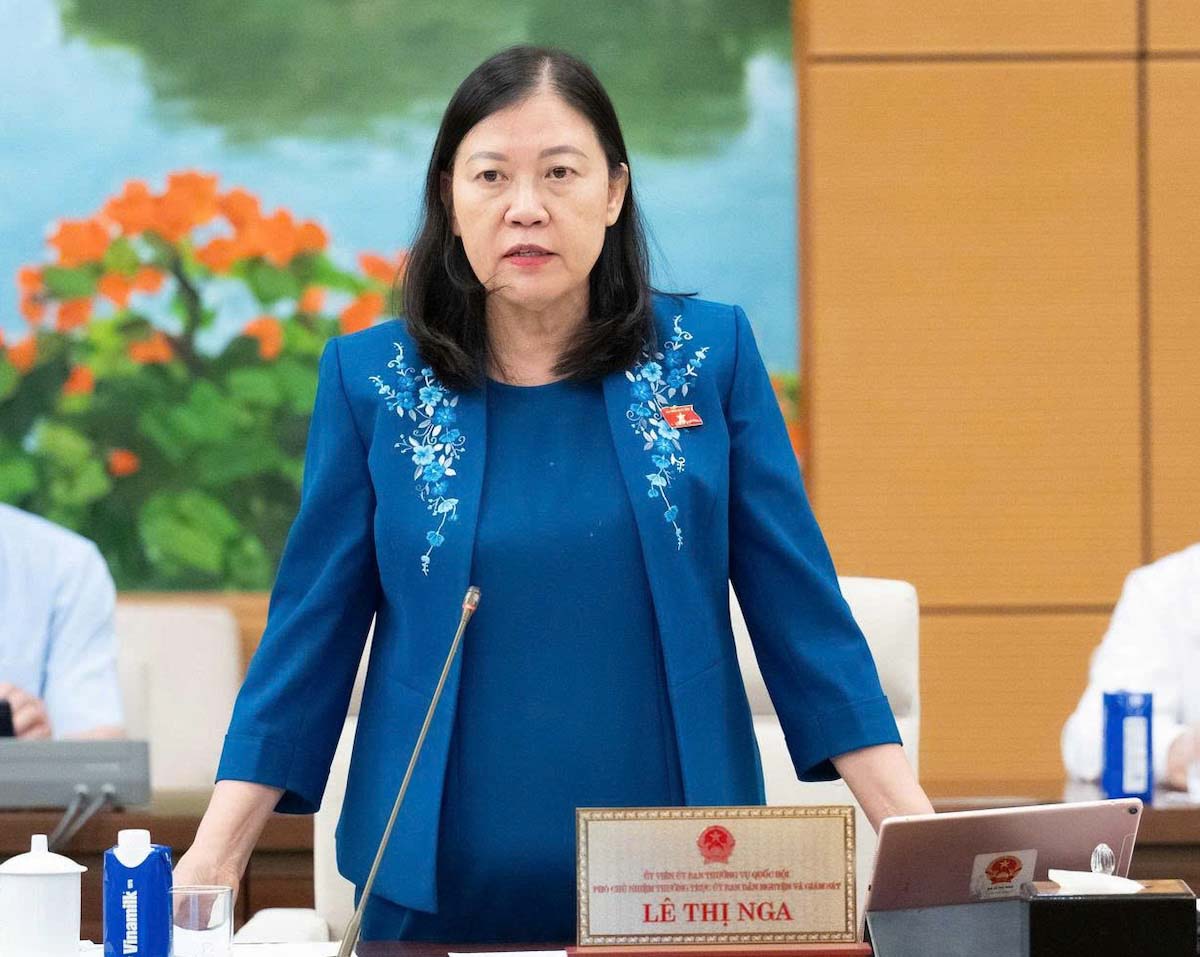 Standing Deputy Chairman of the Committee for Petitions and Supervision Le Thi Nga proposed that the Government conduct a general inspection of food safety nationwide. Photo: Pham Thang