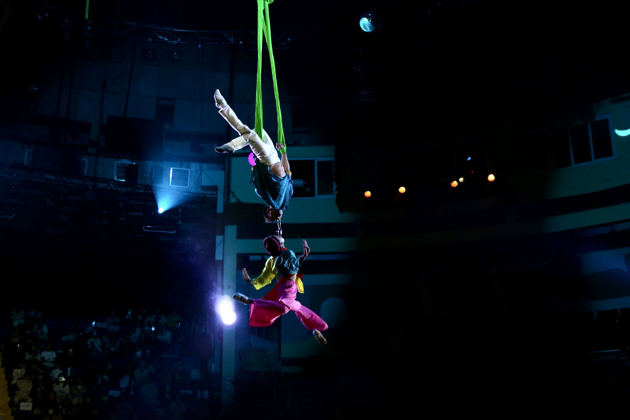 The sublimation moment of a Circus artist on stage after thousands of days of hard work. Photo: Anh Duy