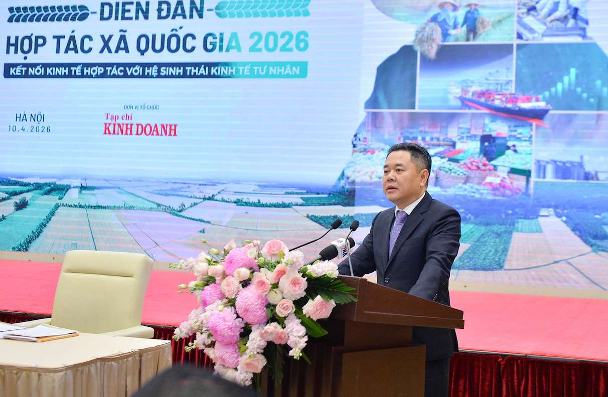 Deputy Governor Nguyen Ngoc Canh speaks at the Forum. Photo: SBV