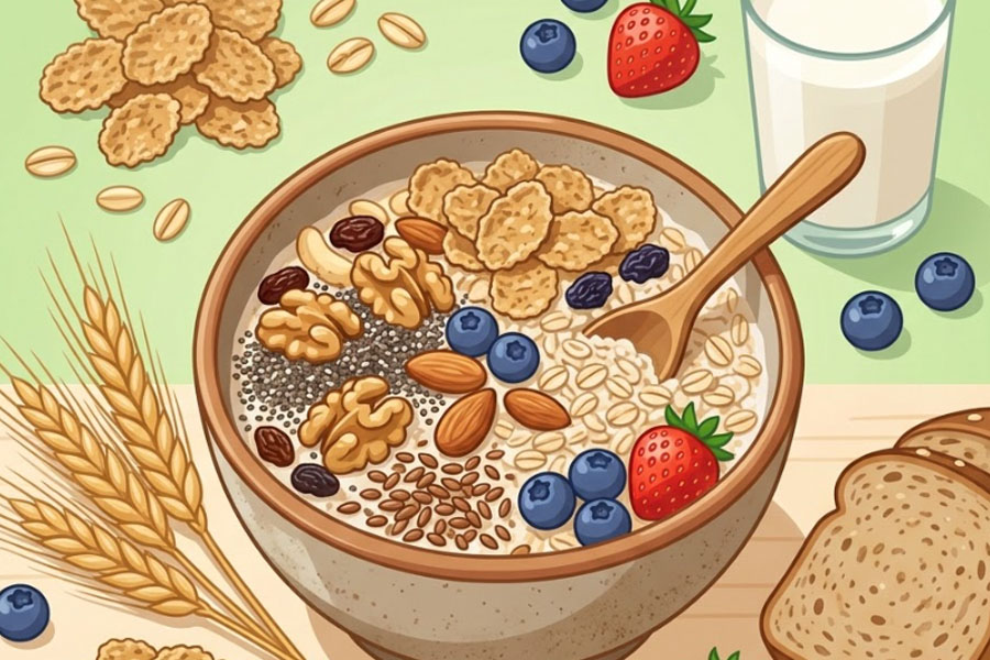 Grains that help support stable blood pressure for breakfast. Graphics: Thien Nhan