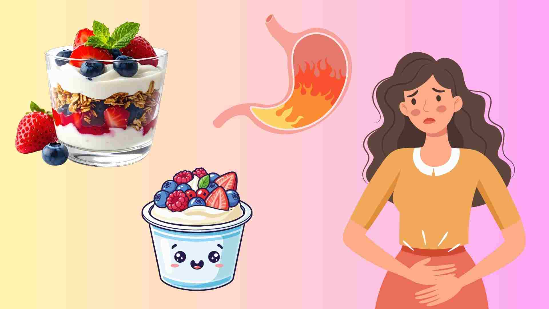 ¿Cómo deben comer correctamente el yogur las personas con gastritis? Gráfico: Huyền Trang