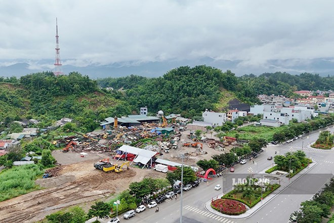 The auctioned land area is nearly 19 hectares with 813 lots in Dien Bien Phu ward. Photo: Quang Dat