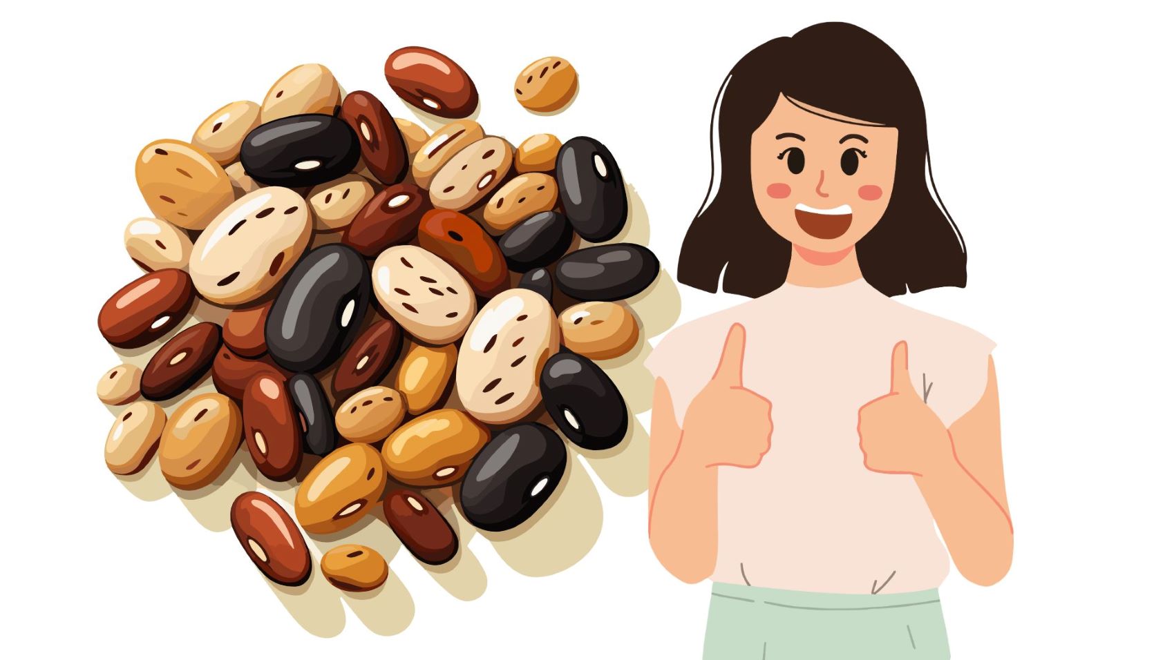 Comer frijoles es bueno para la salud. Gráfico: Thanh Thanh