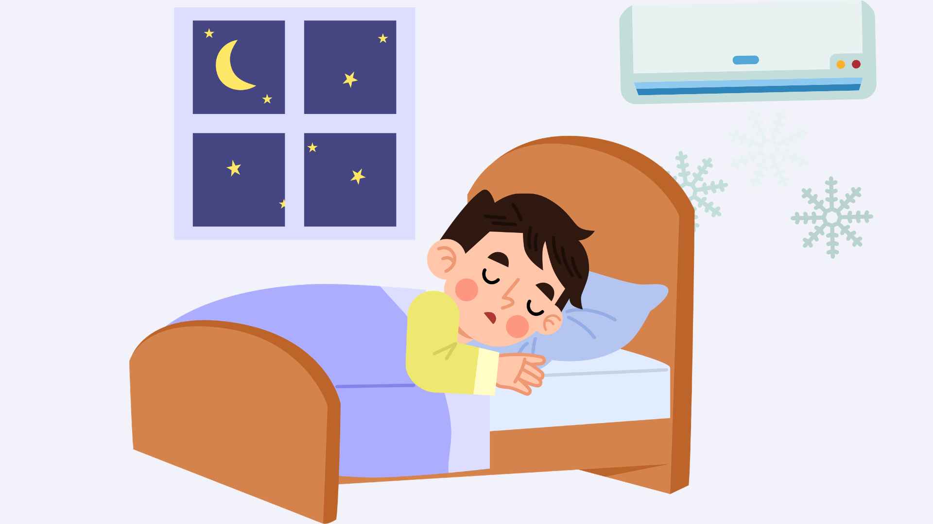 Children sleeping with air conditioning are prone to illness if they forget to keep these 3 positions warm. Graphic photo: Hoang Loc.