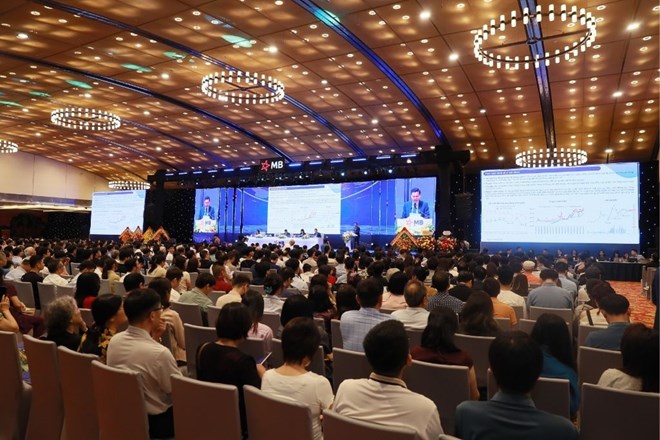 General Meeting of Shareholders of Military Commercial Joint Stock Bank in 2025 with a record number of shareholders participating. Photo: Quoc Huy