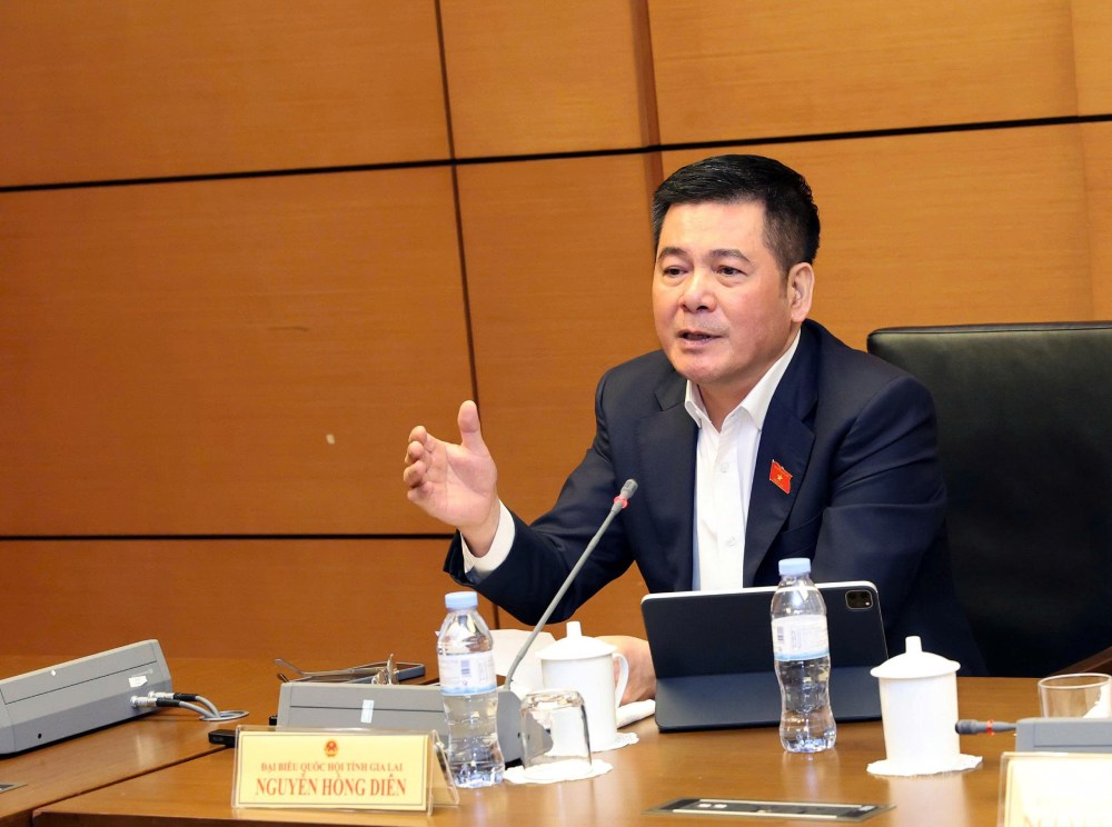 Member of the Party Central Committee, Vice Chairman of the National Assembly Nguyen Hong Dien raised the issue of needing solutions to reassure people and society to invest money. Photo: Media National Assembly