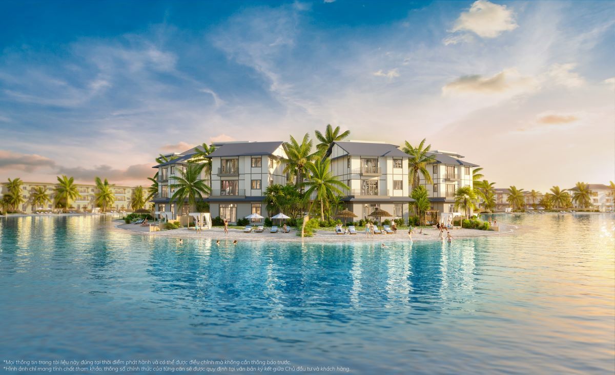 Biệt thự Vịnh Ngọc nằm ngay trên mặt hồ Lagoon sở hữu tầm nhìn trải dài hơn 8 km