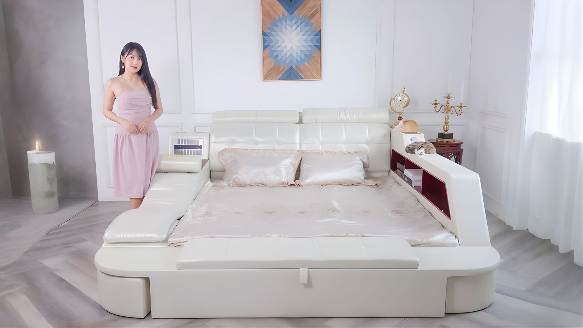 Giường ngủ massage – giúp cải thiện sức khỏe tại nhà, Ảnh: Kim Phát