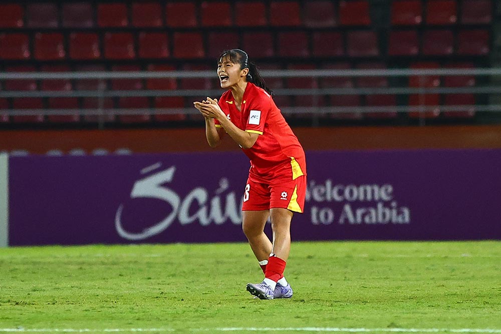 Player Nguyen Thi Thuy Linh of Vietnam U20 women's team. Photo: VFF