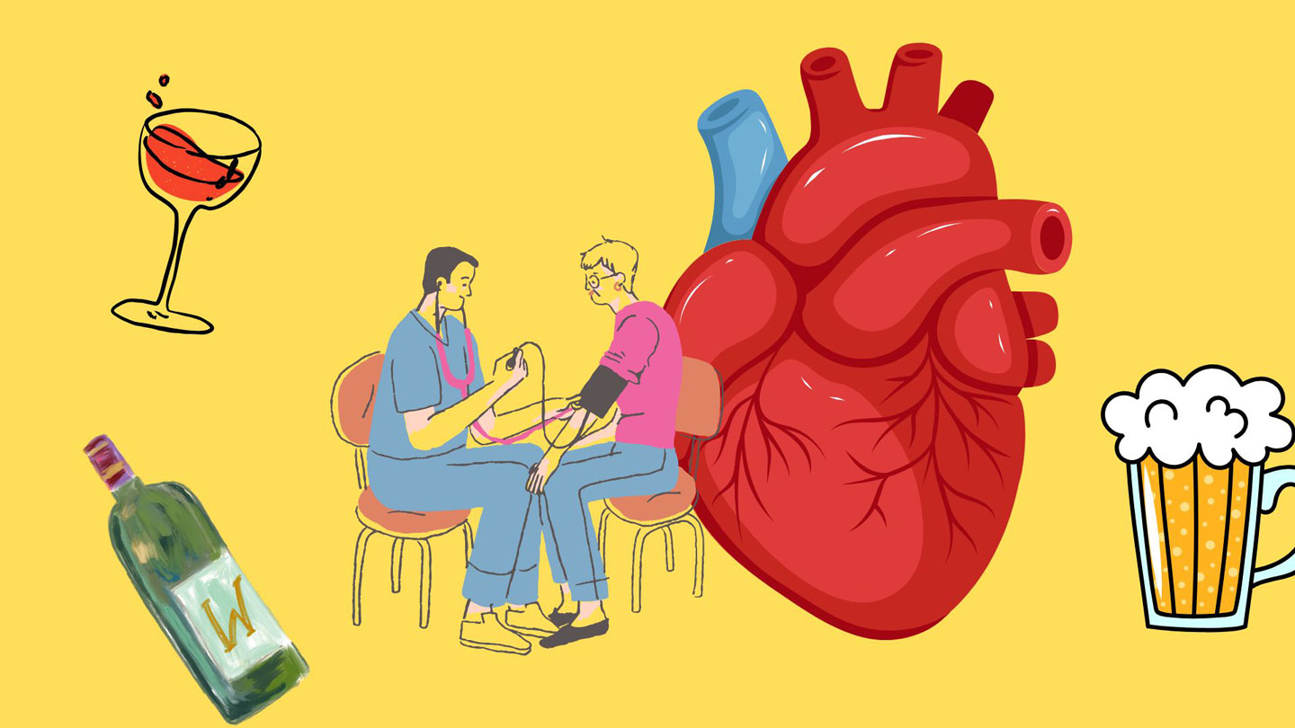 Alcohol abuse can increase the risk of cardiovascular diseases. Graphic photo: Han Nghien
