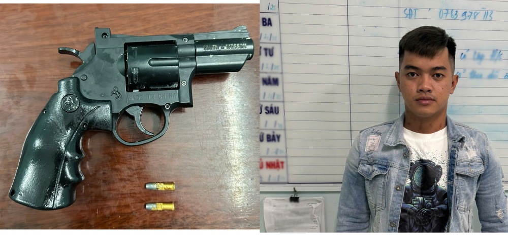 Lộc mua số súng đạn từ Bình Dương (cũ) đem về nhà ở xã Vĩnh Bình (An Giang) cất giấu. Ảnh: CACC