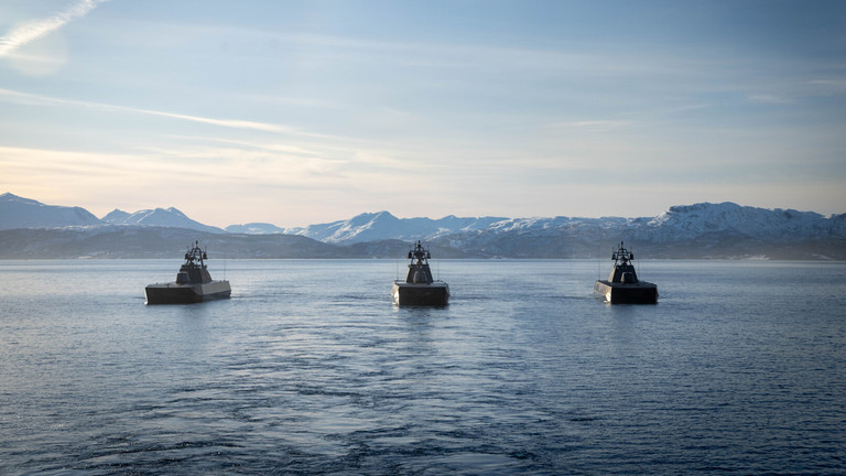 Norway is accused of supporting Ukraine in preparing for attacks on Russian ships. Pictured is a Norwegian Skjold-class frigate participating in exercises. Photo: Norwegian Navy
