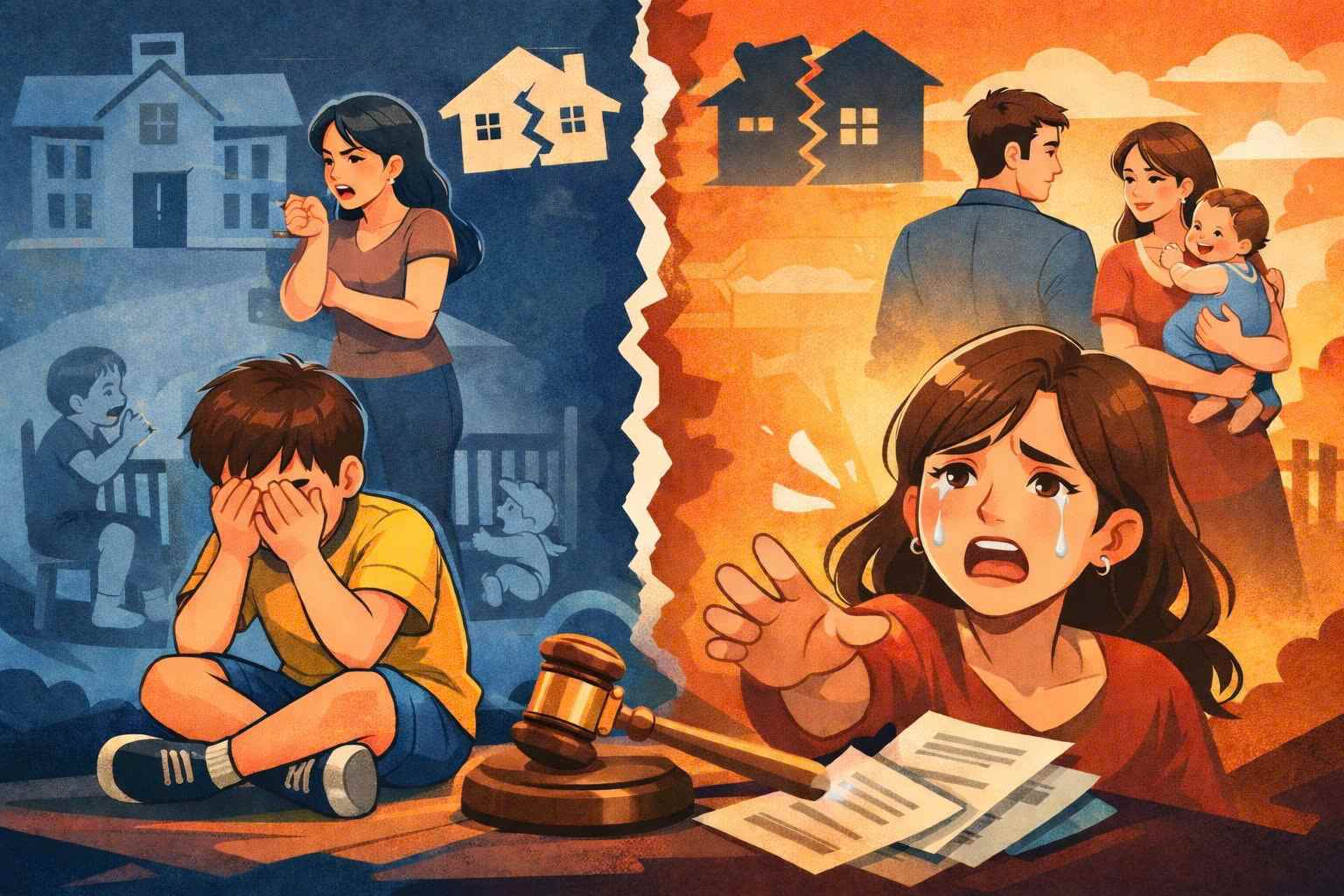 Lawyers advise on the case of a mother regaining custody of her child when the father neglects to take care of her. Photo: AI/Pham Ngoc