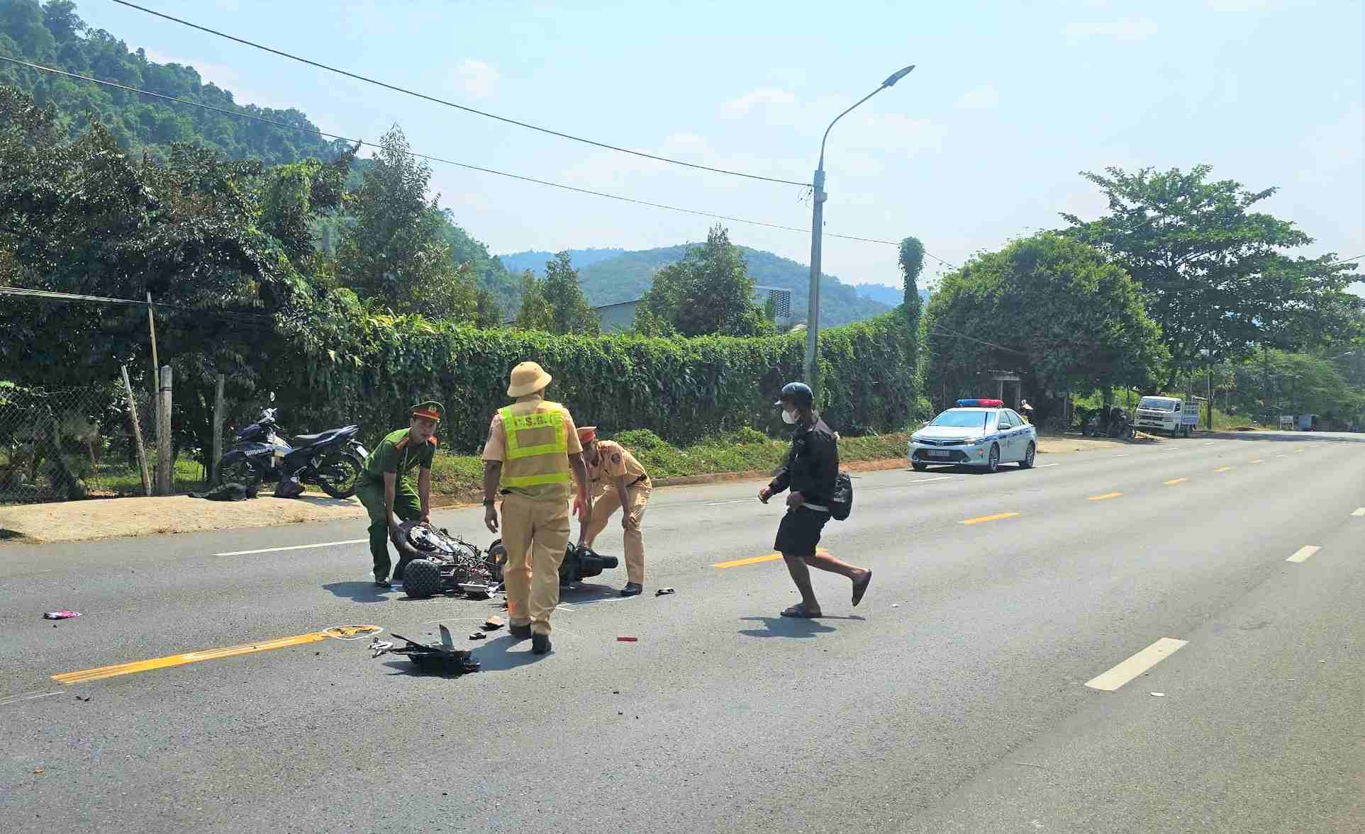 Scene of the traffic accident. Photo: Phuc Khanh
