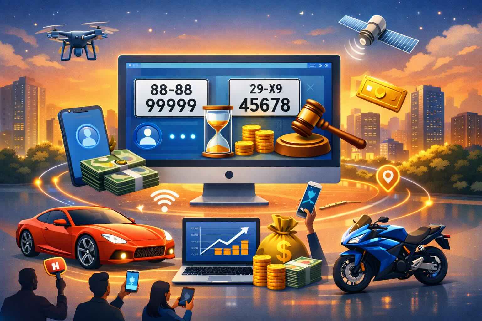 License plate auction enters its 10th session with large supply