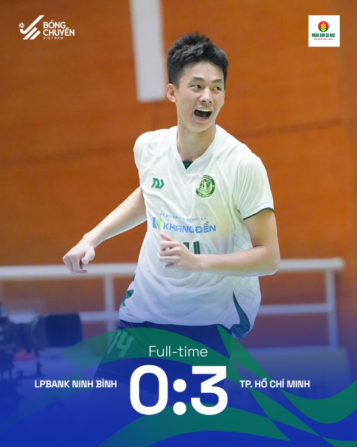 TPHCM bất ngờ đánh bại LPB Ninh Bình. Ảnh: BCVN