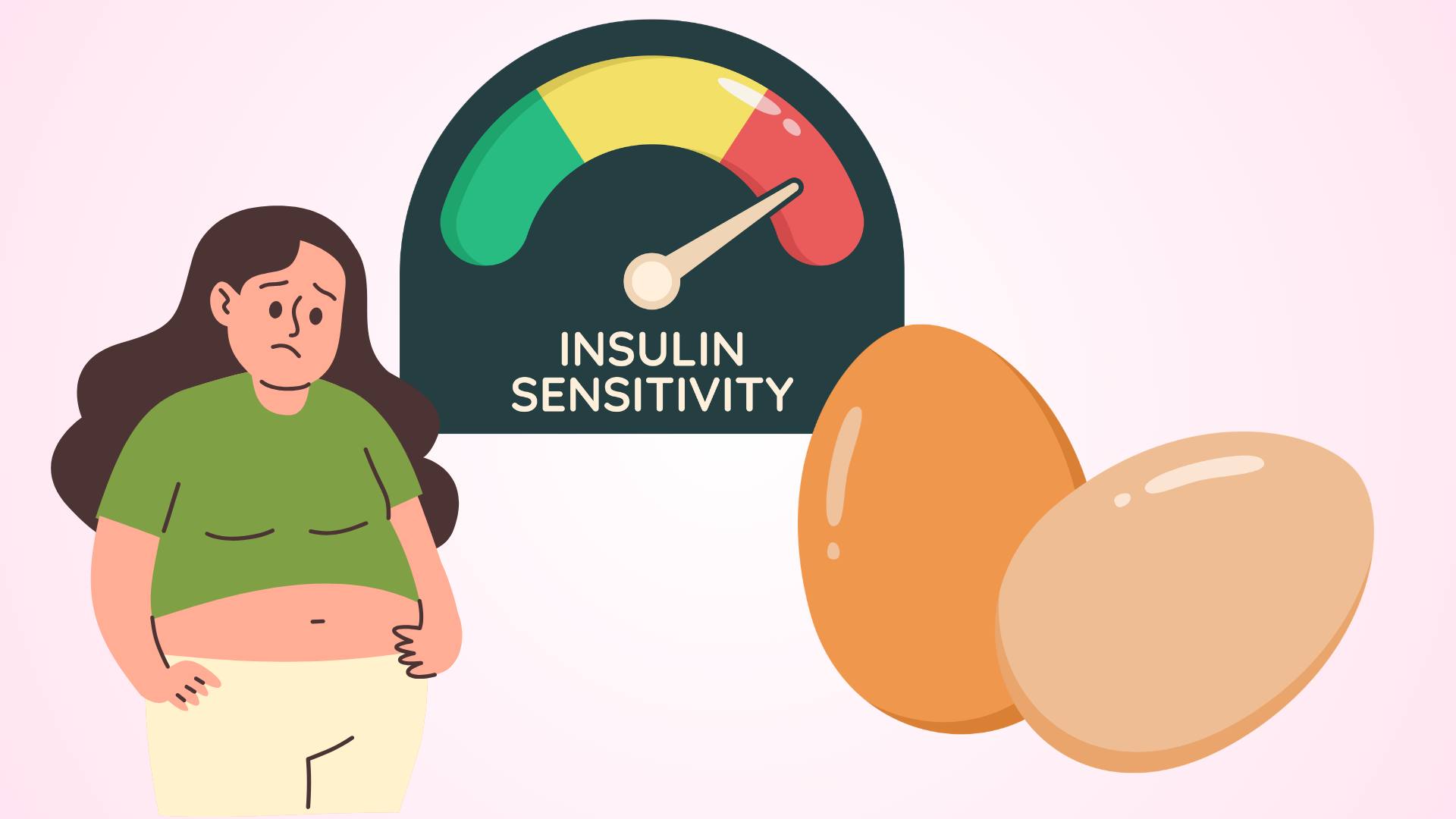Breakfast menu with eggs for people with insulin resistance.