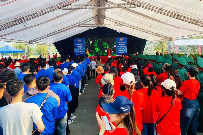 Lễ phát động Ngày sức khỏe toàn dân năm 2026. Ảnh: Trường Sơn