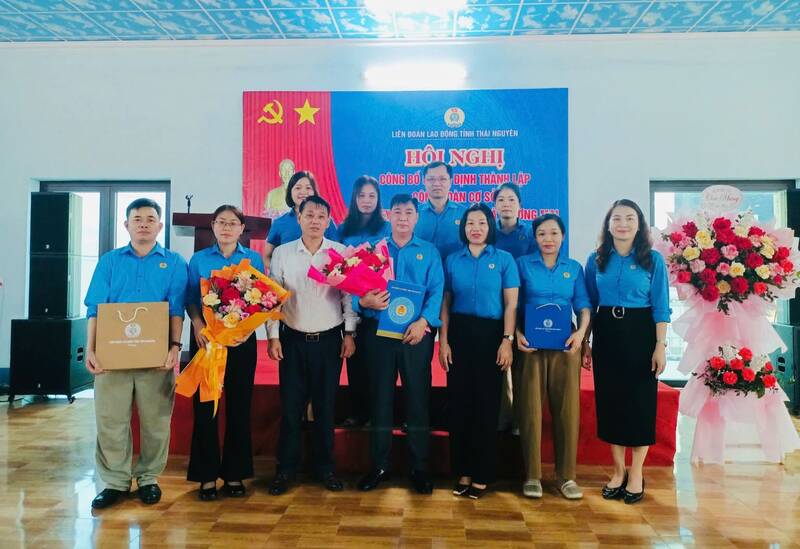 Establishment of the Trade Union of Thang Long Bac Kan Production and Trading Joint Stock Company. Photo: Thai Nguyen Trade Union