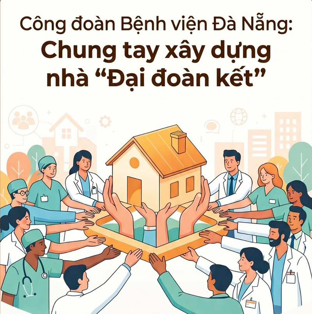 Da Nang Hospital grassroots trade union supports the "Great Unity" house construction program in Phuoc Tra commune. Photo: Da Nang Trade Union