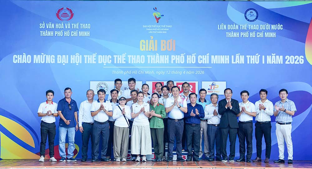 136 atletas compiten en el Torneo de Natación para celebrar los Juegos Deportivos de la ciudad de Ho Chi Minh. Foto: Departamento de Cultura y Deportes de la ciudad de Ho Chi Minh