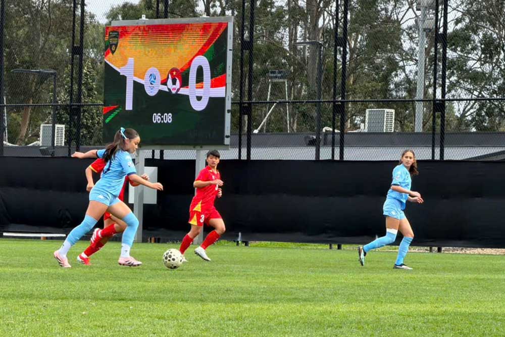 U15 nữ Việt Nam tích lũy được nhiều kinh nghiệm. Ảnh: VFF