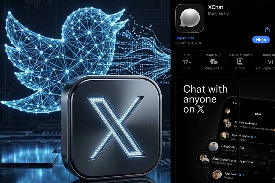 The XChat application appeared on the App Store, allowing pre-orders before the release date of April 17, integrating calls, texting and enhanced security for users. Graphics: Cat Tien