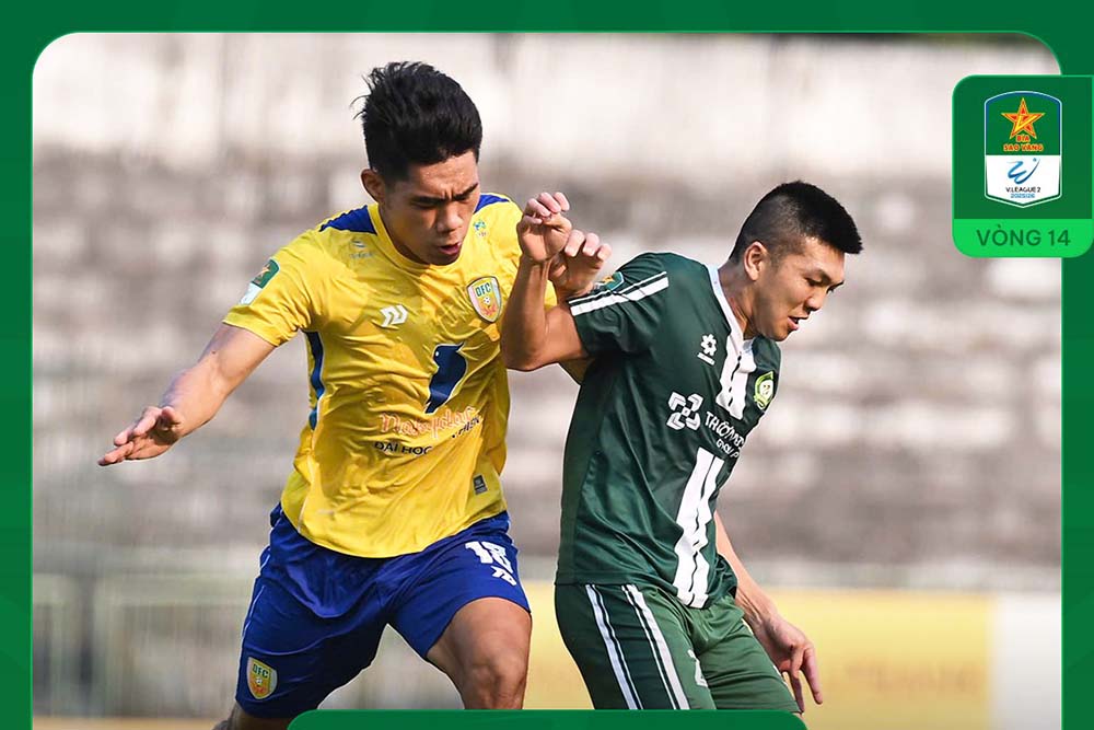 Truong Tuoi Dong Nai (blue jersey) was held to a draw by Dong Thap. Photo: VPF