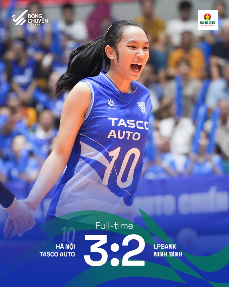 Hà Nội Tasco Auto vượt qua LPB Ninh Bình với tỉ số kịch tính. Ảnh: BCVN