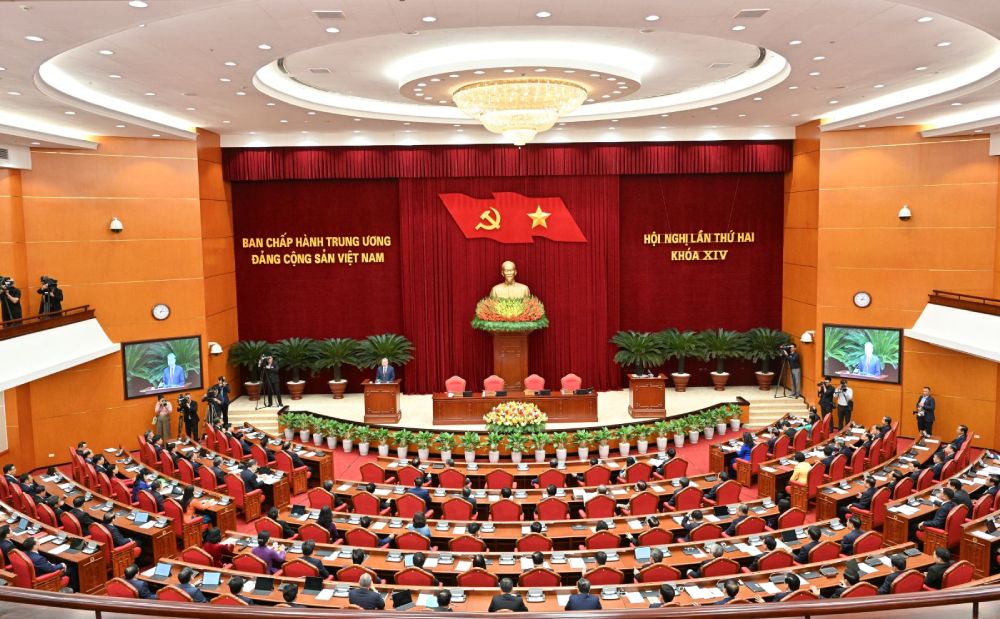 General Secretary To Lam speaks at the closing session of the second Conference of the 14th Central Executive Committee of the Party, March 25, 2026. Photo: Hien Hoa