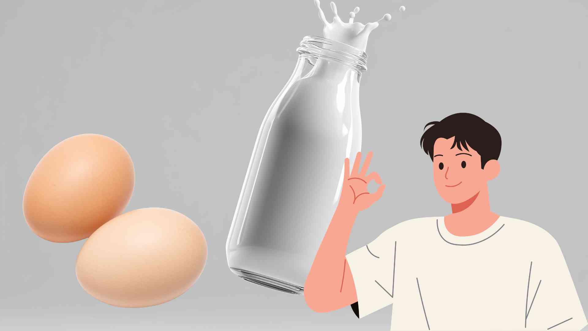 Supplementing milk and eggs in the morning is good for health. Graphics: Ha May