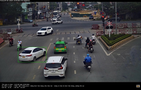Car owner fined remotely in Ninh Binh. Photo: Ninh Binh Traffic Police