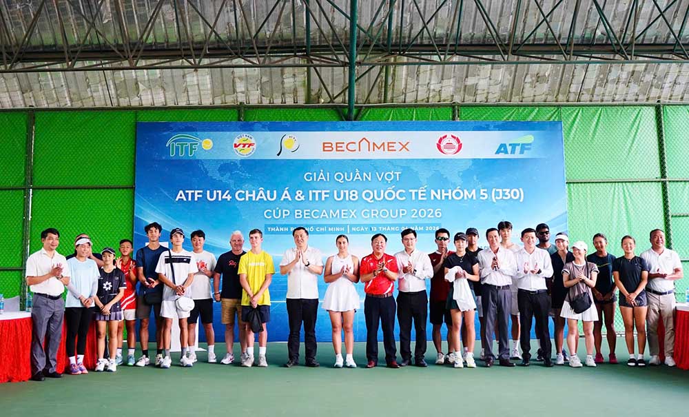 ITF U18 International Tennis Tournament - J30 Becamex Group Cup 2026 officially kicks off. Photo: Organizing Committee