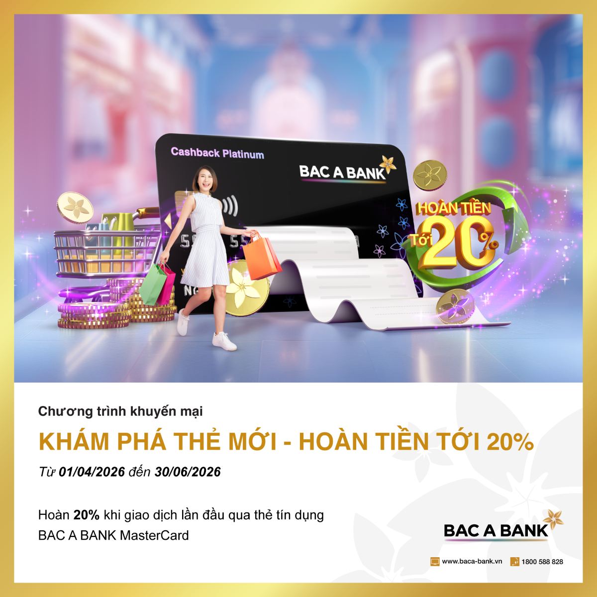 Khám phá thẻ mới. Ảnh : Bac A Bank