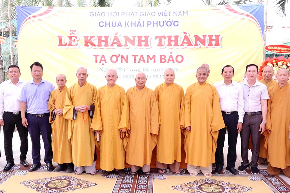 150th anniversary of Khai Phuoc Pagoda formation through the inauguration ceremony of Dai Hung Bao Dien. Photo: Tay Ninh Provincial Buddhist Sangha Executive Committee