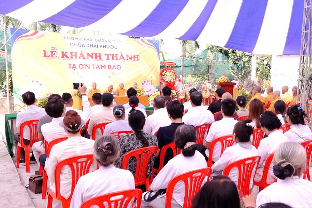 Quan cảnh lễ khánh thành. Ảnh: Ban Trị Sự Phật Giáo Việt Nam Tỉnh Tây Ninh