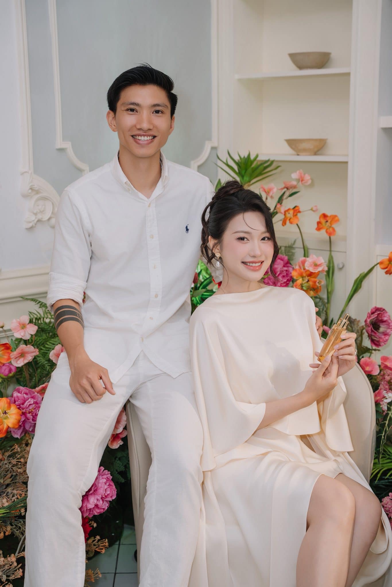 Sau khi kết hôn, Doãn Hải My được khen ngợi là người vợ hiền, con dâu đảm. Ảnh NVCC 