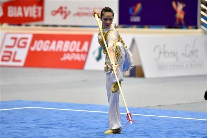 Duong Thuy Vi is still the leading wushu athlete of Vietnam. Photo: Thanh Vu
