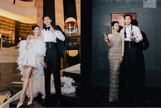 Photo set to celebrate the 2nd wedding anniversary of Doan Van Hau and Doan Hai My. Photo: NVCC