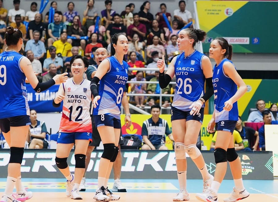 Hanoi Women's Volleyball Team is a guest to compete in the VTV9-Binh Dien Cup 2026. Photo: VFV