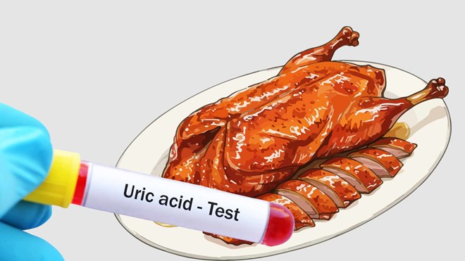 Eating duck properly helps gout patients control uric acid. Graphic photo: Hoang Loc