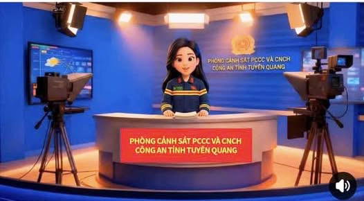 Asistente virtual aplicando IA en el trabajo de propaganda y divulgación de la ley de la Policía Provincial de Tuyen Quang. Foto: CATQ.