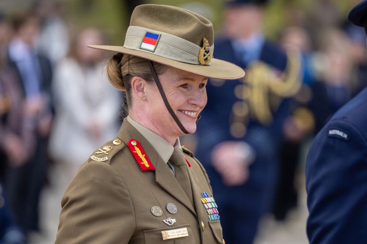 Lieutenant General Susan Coyle at an Australian Army event in 2024. Photo: AFP